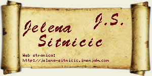 Jelena Sitničić vizit kartica
